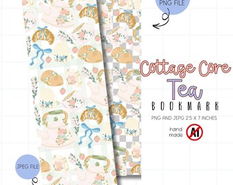 Spring Reading Printable Bookmark, Cottage Core Spring Bookish Digital Download Commercial Use
