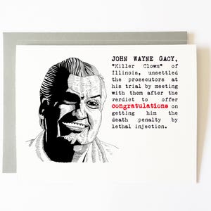 john wayne gacy congratulations card