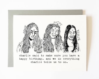 manson girls birthday card