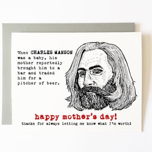charles manson mother&#39;s day card