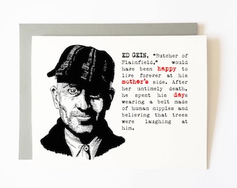 ed gein mother's day card