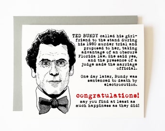 ted bundy wedding card