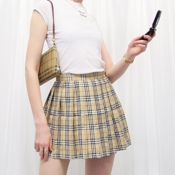 nova check pleated skirt