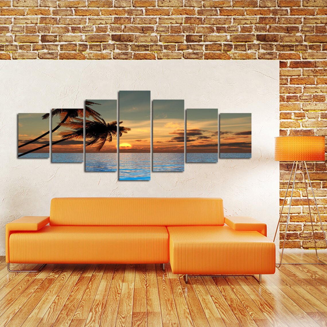 Palms Extra Large Framed Split Canvas Print Etsy