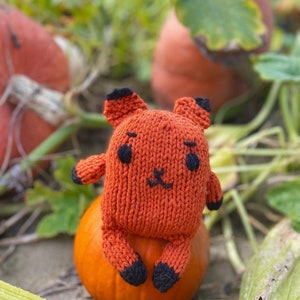 ginger - handmade knitted fox toy - fox plush - plushie - baby gift - baby shower