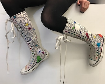 Knee high converse | Etsy Knee high converse | Etsy
