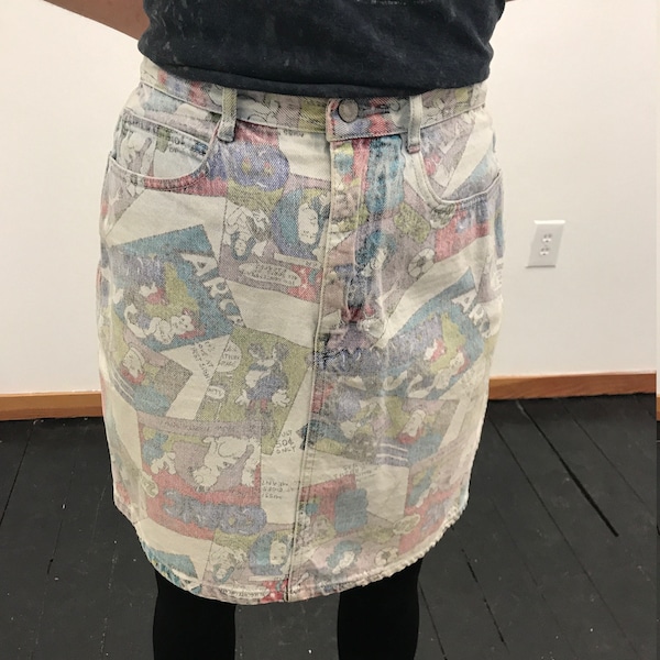 Comic Book Skirt Etsy