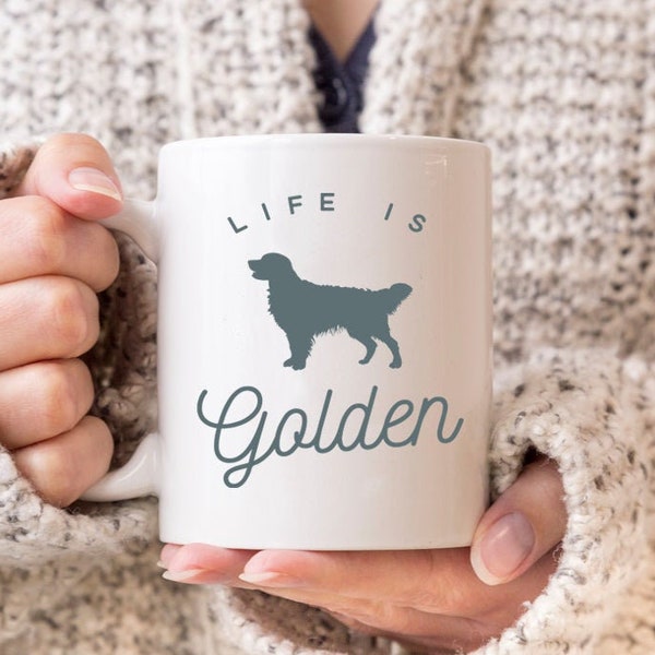 Golden Retriever Mug, Coffee Mug, Cute Dog Mug, Cute Golden Retriever Mug, Golden Retriever Gift, Golden Mom, Golden Retriever Coffee Mug