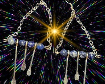 Venus Blue Drop Earrings • Stylish • Handcrafted SciFi Jewelry