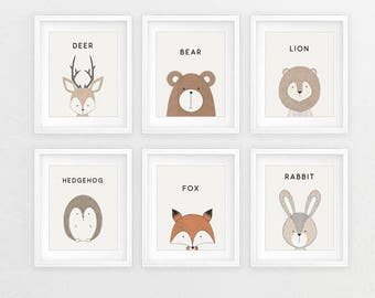 cute animal prints for nursery
