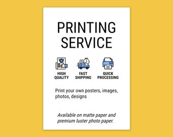 Printing Service, Mailed Print, Print and Ship, Custom Printing, Printing Images, Printing Photos, Print Service