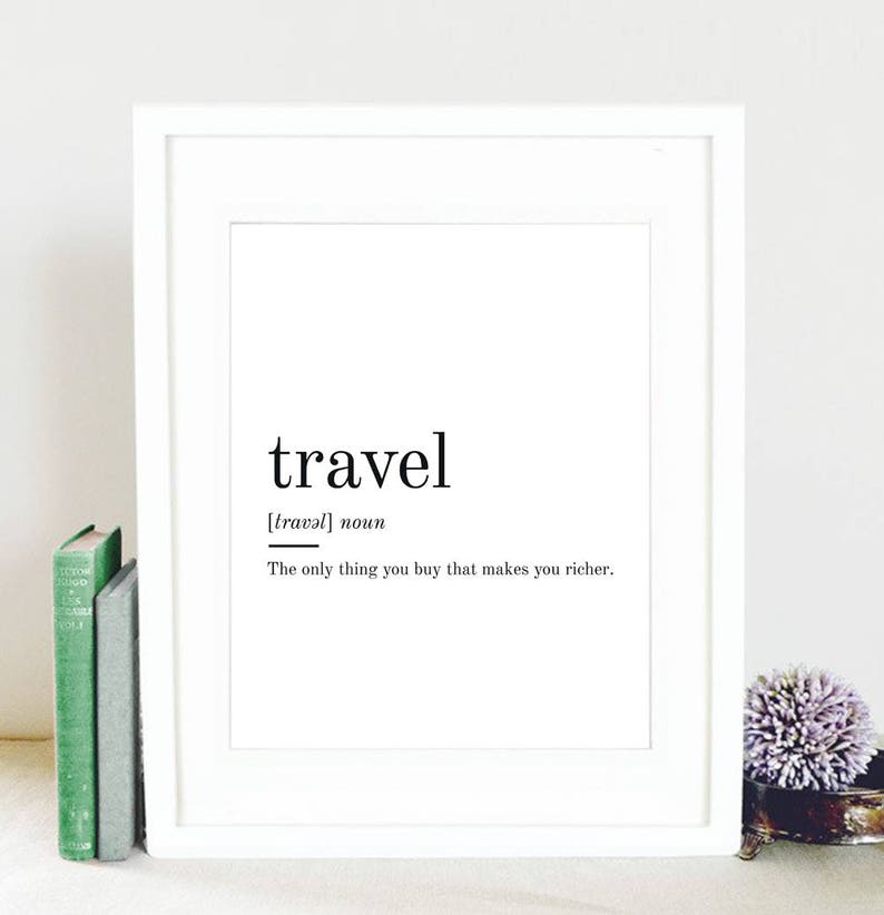 Travel Definition, Printable Wall Art, Travel Print, Travel Poster, Travel Quote, Travel Printable, Travel Lover Gift, Travel Wall Art image 5