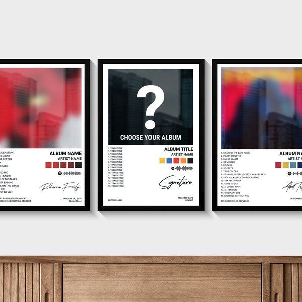 Choose Your Own Album Poster | Digital Album Poster Download | Album Cover Posters | Album Cover Prints | Tracklist Poster | Music Poster