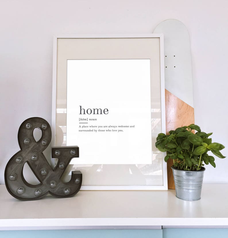Home Definition Printable Wall Art Home Print Home Poster Etsy