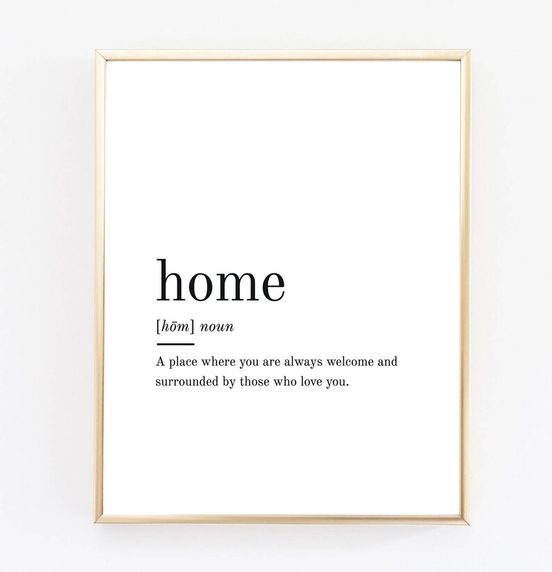 Home Definition Printable Wall Art Home Print Home Poster Etsy