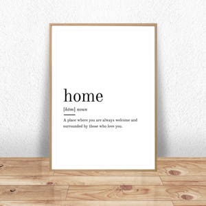 Home Definition, Printable Wall Art, Home Print, Home Poster, Funny Home Quote, Home Printable, Home Lover Gift, Home Wall Art, Wall Decor