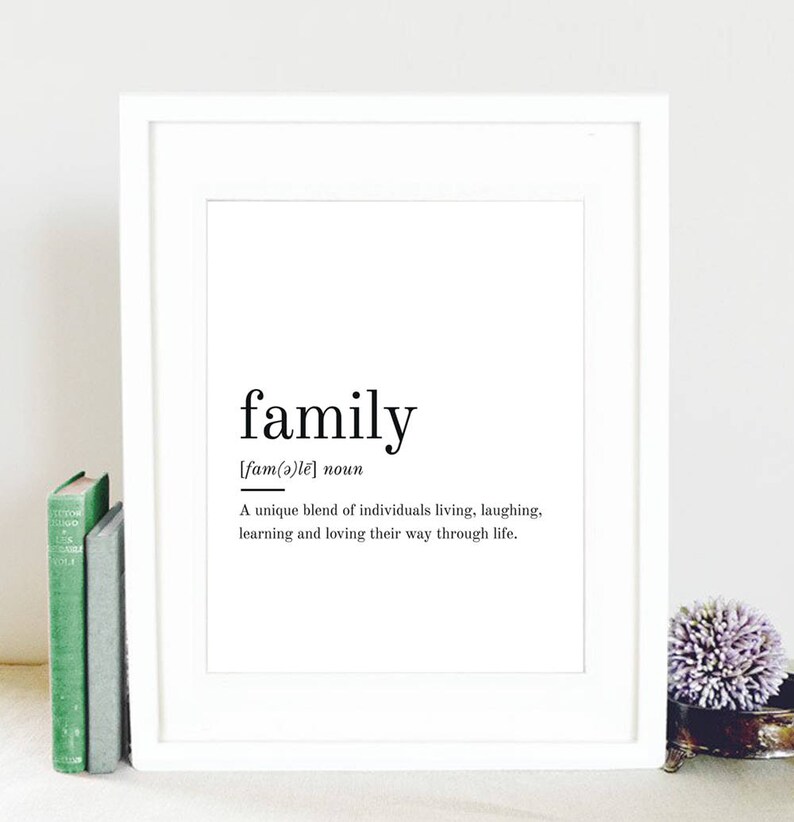 Family Definition Printable Wall Art Family Print Family Etsy