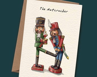 Nutcracker Christmas Card, Dad Christmas Card, Husband Holiday Card, Nutcracker Card, Rude Christmas Card, Festive Card, The Nutcracker