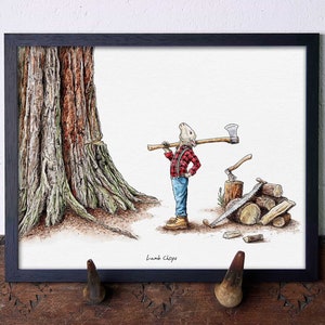 Lamb Chops Print Funny Sheep Wall Art Funny Kitchen Print Lumberjack Print image 2