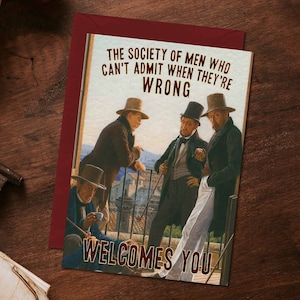 Society of Men by Artijoke - carte drôle pour lui - carte drôle de mari - carte d'anniversaire frère