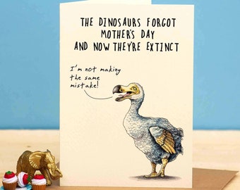 Dodo Card - Funny Mother's Day - Mothering Sunday Card - Funny Mum Card
