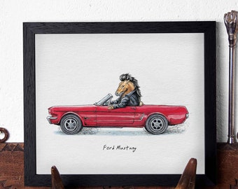 Ford Mustang - Man Cave Car - Classic Car Print