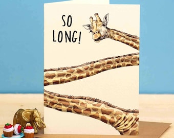 So Long (Farewell) Card - Leaving Card - Goodbye Card - Sorry You're Leaving Card