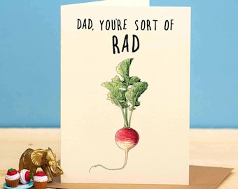 Rad Dad Card - Cool Dad Card - Best Dad Card - Funny Dad Card