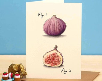 Fig Card - Dad Joke Card - Funny Food Card - Punny Card  - Funny Brother Card