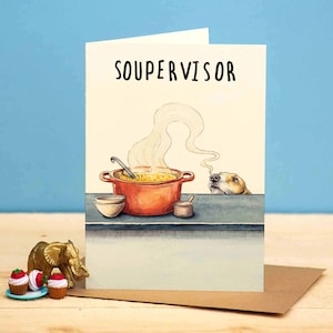 Souperguard Karte - Hund Geburtstagskarte - Hund Dankeskarte - Hund Wortspiel Karte - süsse Hunde Karte