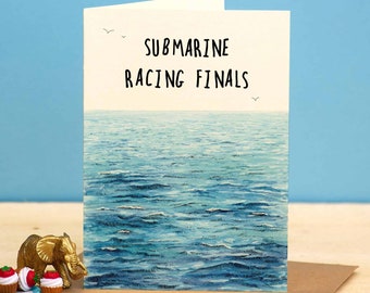 Submarine Card - Sailor Card - Nautical Card - Dad Joke Card