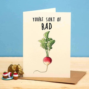 Carte You're Sort Of Rad - You're The Best - Carte de jeu de mots - Carte You're My Favorite - Funny Friend