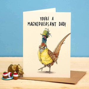 Magnifeasant Dad Karte - Bauer Karte - Fasan Karte - Vatertagskarte - Beste Dad Karte