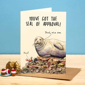 Seal of Approval - Seal Birthday Card - You Did It - Congrats Card - Animal Pun Card