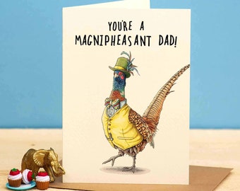 Magnipheasant Dad Card - Farmer Card - Pheasant Card - Father's Day Card - Best Dad Card