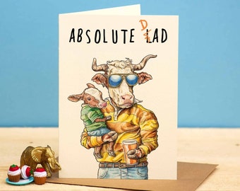 Absolute Dad Card - Father's Day Card - New Dad Card - 1st Father's Day Card - Dad Joke Card