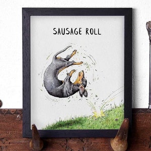 Sausage Roll Print Dachshund Print Dachshund Wall Art Cute Dog Art Sausage Dog Gift image 6