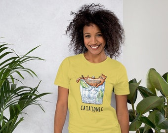 Catatonic T-Shirt (Unisex) - Funny Cat Tshirt - Cat Mom Tshirt - Cute Cat Tshirt