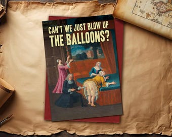 Blow Up Balloons Card by Artijoke - Funny Birthday Card - Silly Card - Humour Card