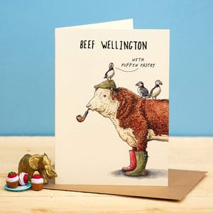 Beef Wellington-kort - Ko-kort - Kockfödelsedagskort