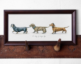 Sausage Dog Print (Small) - Dachshund Wall Art