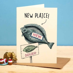 Nouvelle carte plie - nouveau marque-place - carte drôle nouvelle maison - félicitations pour la nouvelle maison - carte drôle de déménagement