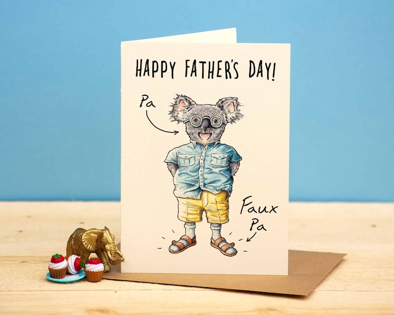 Faux Pa Card Funny Dad Card Father's Day Card Pa Card Rude Cards image 1