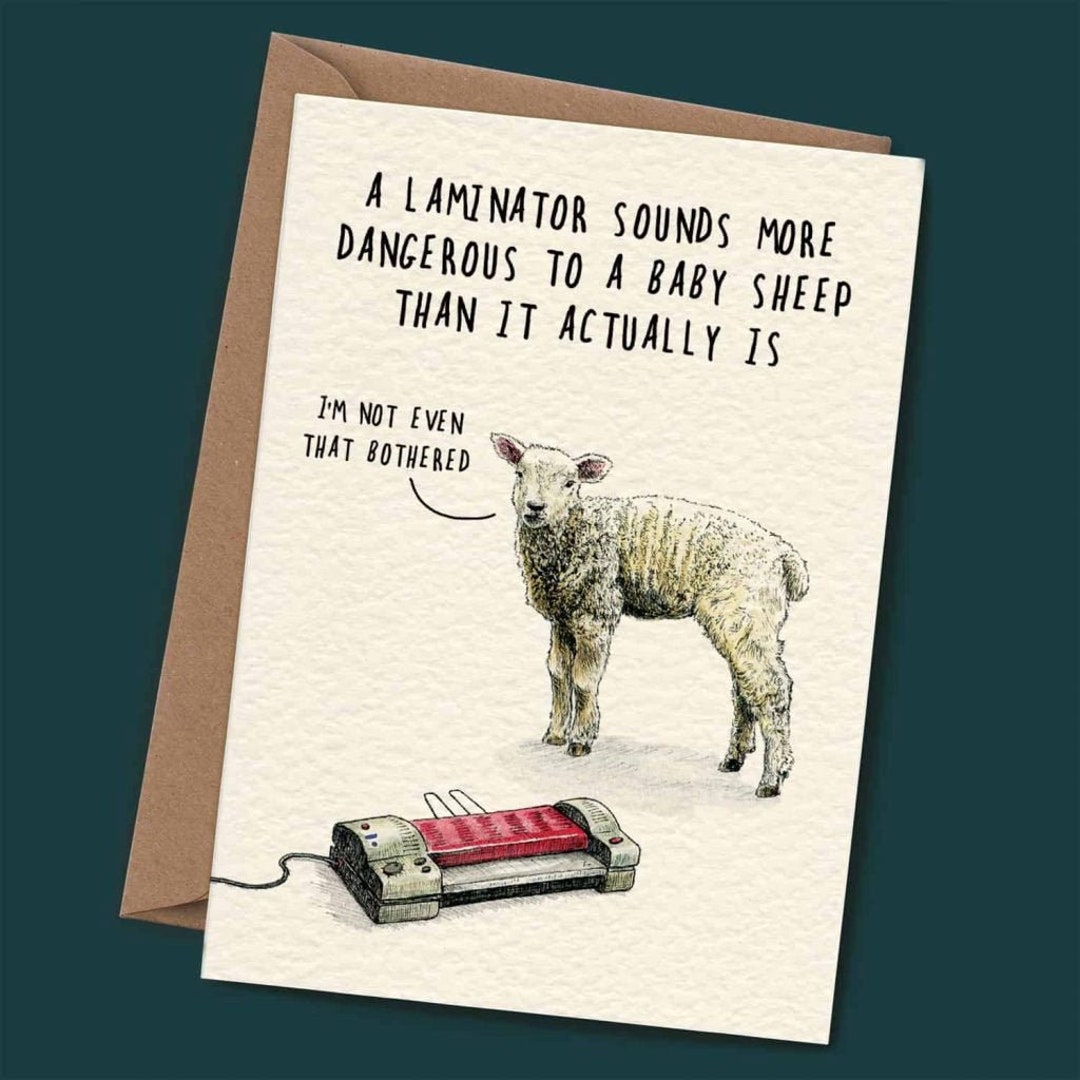 Laminator Card Sheep Greetings Card Funny Lamb Card Card - Etsy Laminator Card Sheep Greetings Card Funny Lamb Card Card - Etsy