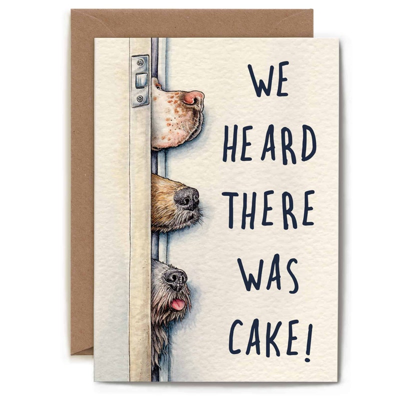 Dog Birthday Cake Card Dog Birthday Card Card From The Dog image 3