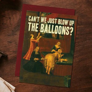 Blow Up Balloons Card by Artijoke - Funny Birthday Card - Silly Card - Humour Card
