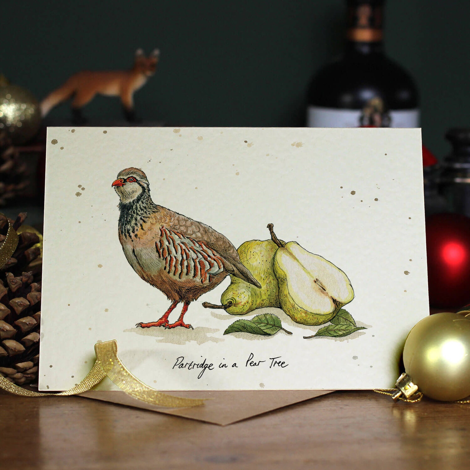 Partridge in a Pear Tree Card Funny Christmas Card Bird Etsy