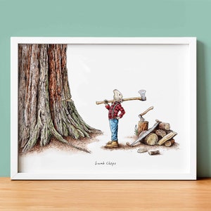 Lamb Chops Print Funny Sheep Wall Art Funny Kitchen Print Lumberjack Print image 5