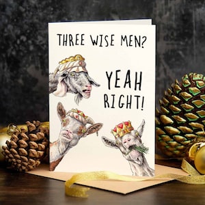 Three Wise Men Card - Funny Holiday Card - Funny Christmas Card - Rude Christmas Card - Dad Christmas Card