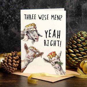 Three Wise Men Card - Funny Holiday Card - Funny Christmas Card - Rude Christmas Card - Dad Christmas Card